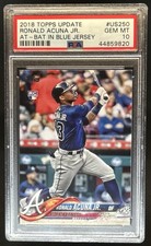 2018 Topps Update Ronald Acuna Jr. Rookie RC #US250a Braves PSA 10 GEM MINT