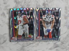 2025 Topps Chrome Raywave Theo Johnson Dexter Lawrence NY Giants