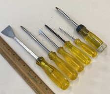 6 Pc Proto Professional Usa Tools Screwdrivers Slotted Straight Flat Tip M0934 6 Pc Proto Professional Usa Tools Screwdrivers Slotted Straight Flat Tip M0934