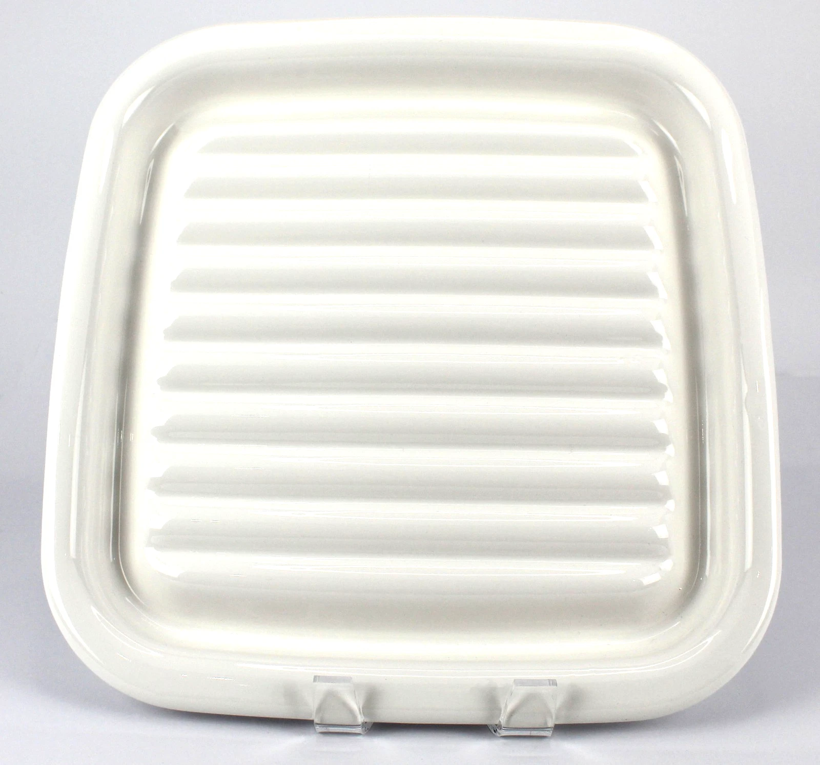 Corning Ware MR-2 Roasting Rack White Pyroceram Glass Tray Oven Safe