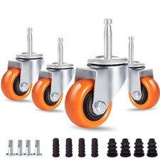 2 Inch Long Stem Casters 600 LBS With 5/16" X 1-1/2" 8 X 38Mm Stem 3 Set Of 4