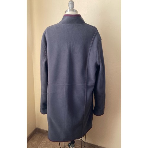 Susan Graver Women's Coat Jacket Size L Purple Grey Reversible Fleece - Picture 6 of 7