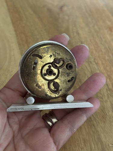 1954 Sheffield Small Travel Alarm Clock Flower Design. West Germany, Video *Read - Picture 7 of 12