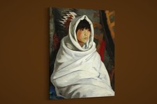 Robert Henri - Indian Girl in White Blanket - Art Print on Paper or Canvas