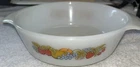 Vintage Anchor Hocking Glass Fire King 1 Quart Round Baking Dish Fruit