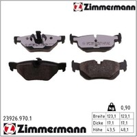 Zimmermann 23926.970.1 Bremsbelagsatz FüR Scheibenbremse Bremsbelagsatz