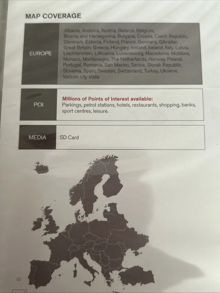 GENUINE BRAND NEW & SEALED NISSAN CONNECT3 MAP DATA SD CARD V2. UK. EUROPE - Image 3 of 4