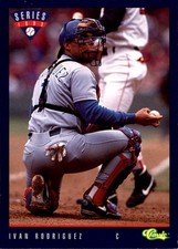 Ivan Rodriguez 1993 Classic #T78 Texas Rangers FREE SHIPPING AutographDen