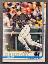 2019 Topps 150 Years Gold Stamp Parallel #683 Isaac Galloway Miami Marlins