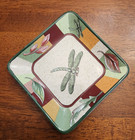 Dragonfly Tray Plate 5" Square Partylite Nature's Pillar Design — photo 2