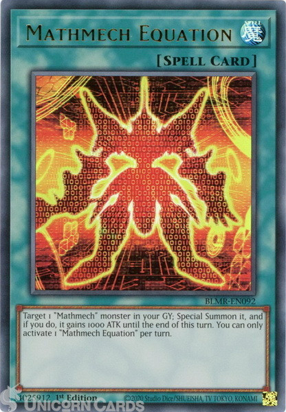 BLMR-EN092 Mathmech Equation :: Ultra Rare 1st Edition Mint YuGiOh Card