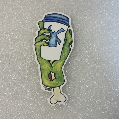 Rare Dutch Bros Chloe Ball Zombie Hand Sticker Good Condition
