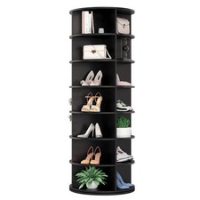 Rotating Shoe Rack, 7-Tier Spinning Shoe Rack, Free Standing Rotating Shoe Ra...
