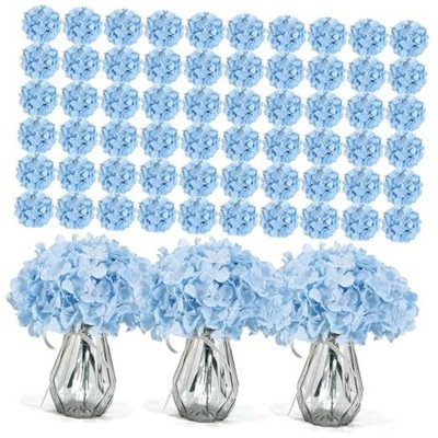  304 PCS Hydrangea Artificial Flowers, Hydrangea Artificial Flowers Bulk, Blue