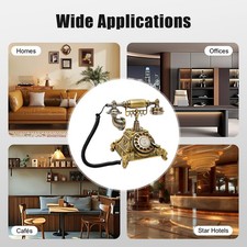 Antique Vintage Handset Old Telephone European Style Rotary Dial Phone Decor New