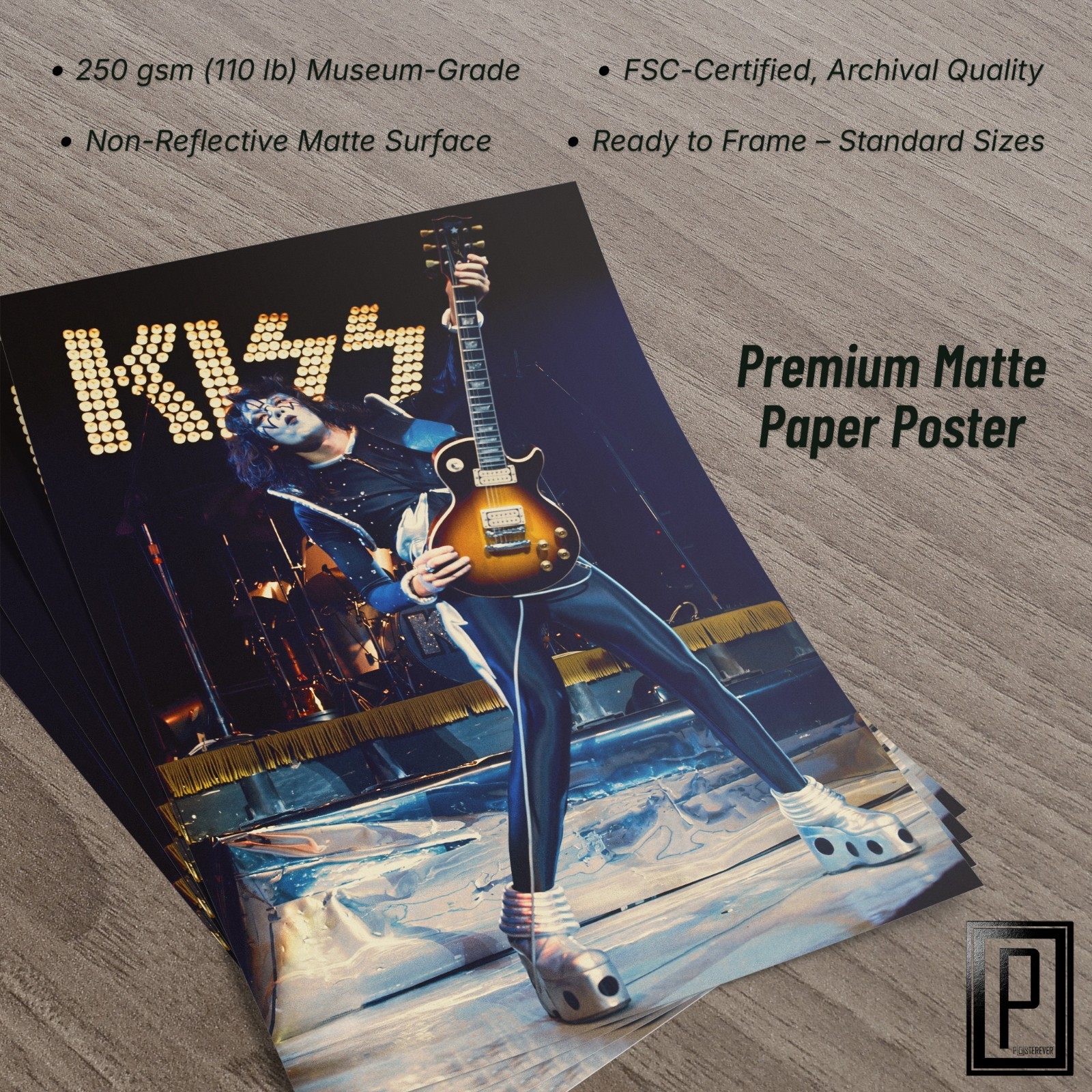 Ace Frehley 1977 Japan Tour Budokan Poster KISS Rock & Roll Over Wall Art Print