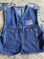 Vintage Children s Disney Winnie the Pooh Denim Vest Size Large