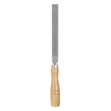 Wood Rasp File 6" Steel Flat Rasp File with Wooden Handle