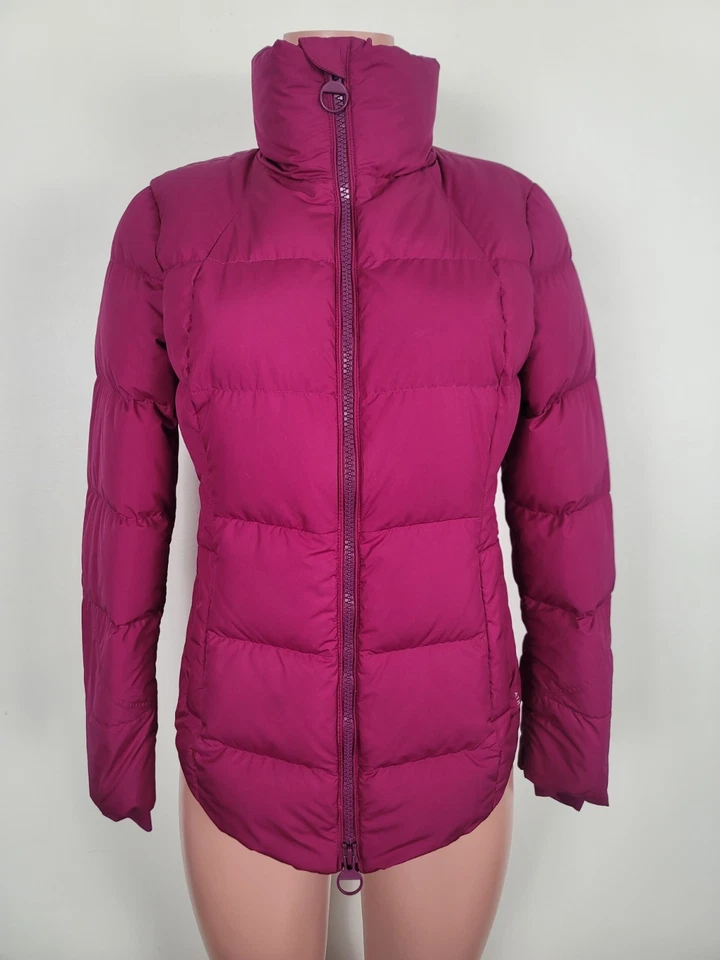 Chaqueta acolchada de plumón Athleta Downtown abrigo de invierno para mujer pequeña rosa cremallera completa Foto 2 de 4