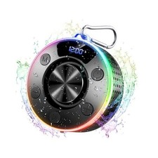 Bluetooth Shower Speaker, Portable Bluetooth 5.4 Speaker with 360 HD black