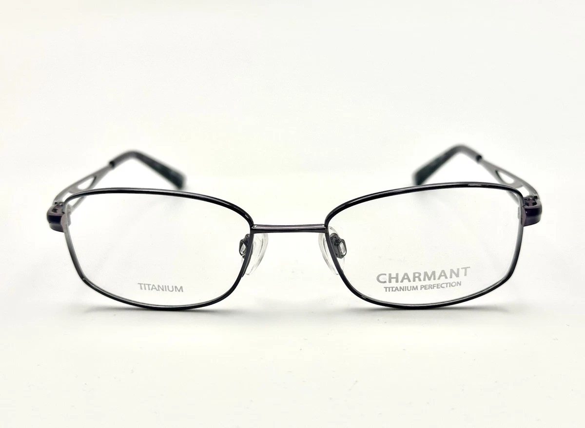 Charmant CH29204‎ BU Beta Titanium Eyeglasses Frames Purple 54-18-135 Half Rim Charmant Half Frame Eyeglass Frames for sale | eBay main image 3