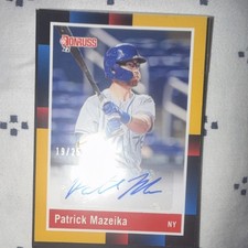 Panini Donruss Retro 1988 Patrick Mazeika Mets Gold Rookie Auto /25 R88S-PM