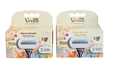 6 Gillette Venus Deluxe Smooth Sensitive Rasierklingen Rifle 2 x 3er Pack