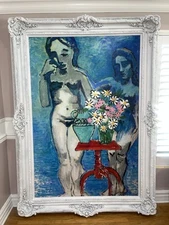 large-format oil painting by Robert Robinson commonwealth original  [RED TABLE] 