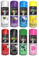 COLOUR IT AEROSOL SPRAY PAINT GLOSS MATT METALLIC WOOD METAL PLASTIC 250ML 400ML