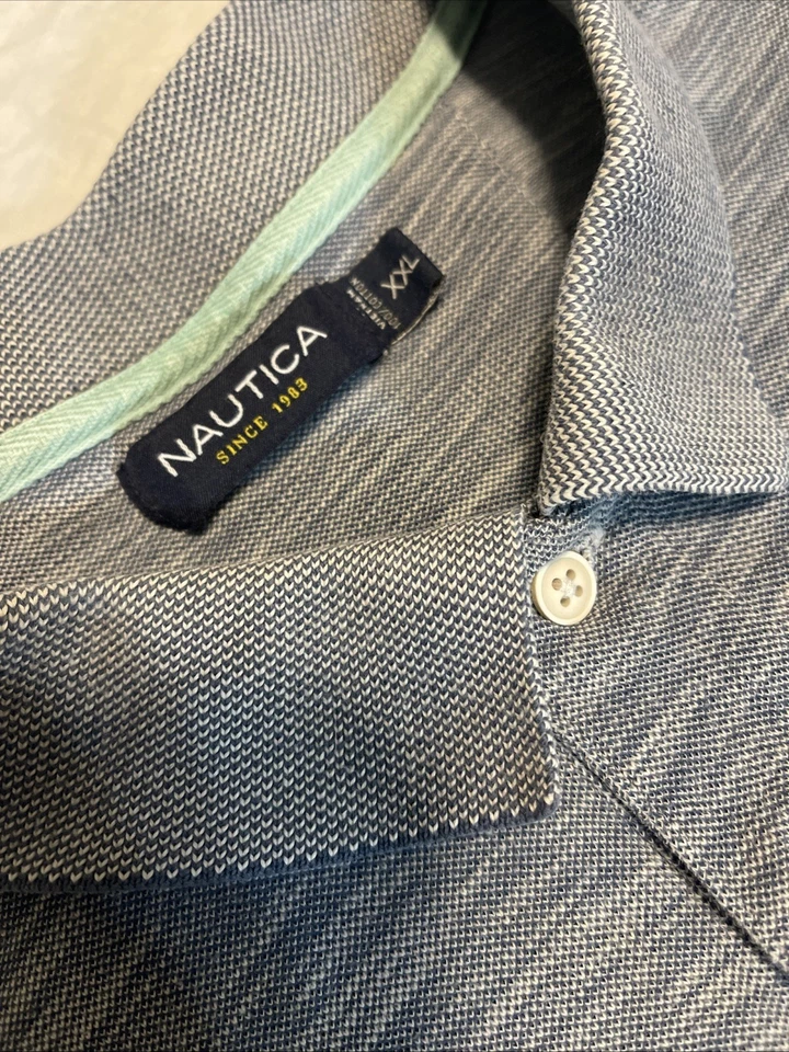 Nautica Hombre Azul Manga Corta Talla XXL Gris Color Azul Foto 3 de 4