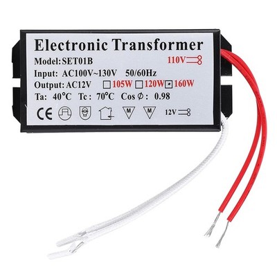 Electronic 75W Transformer 160W 120V Halogen Light Transformer 110V to 12V Elect