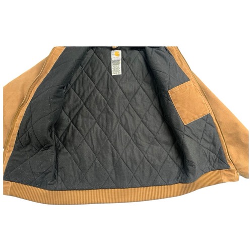 Carhartt YYJ130 BRN Canvas Quilted Lined Jacket Brown Youth Size XL (14/16) Barn - Picture 13 of 19
