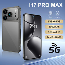 Smartphone i17 Pro Max Mini telefono sbloccato 4,5" HDn Android15 3 GB + 64 GB doppia SIM
