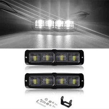 2X 6000LM LED Spot Slim Light Flood Pods Offroad Fog Light For Boat SUV UTV ATV