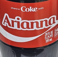 Share a Coke with   Arianna   2025 Personalized Gift Coca~Cola Bottle 20oz