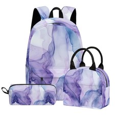 Marble 3PCS Backpack for Boys Girls, Kids Back to School Backpack Set with Lu...