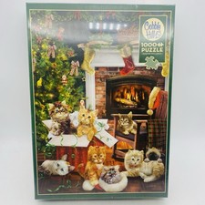Cobble Hill Puzzle Christmas Kittens 1000 piece Cats NEW SEALED