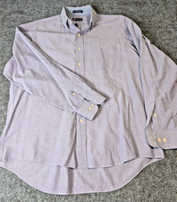 Chaps Oxford Classic Fit Button Down Long Sleeve Shirt Lt Purple 16-16.5/34-35