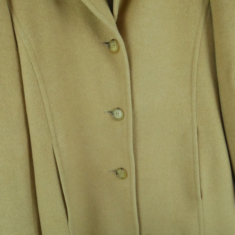 Abrigo Vintage Talla 4 100% Cabello Camello Silencioso Lujo Años 90 Preppy Clásico Femenino Foto 4 de 4