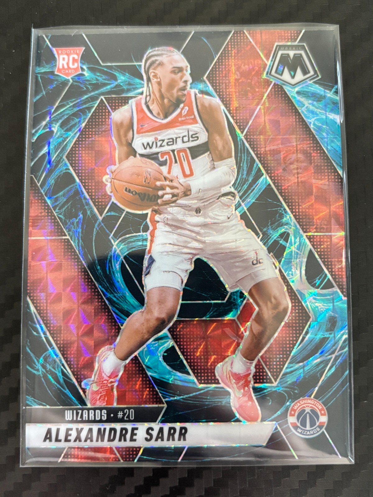 2024-25 Panini Mosaic - Alexandre Sarr Genesis Rookie #216 - Wizards RC SP