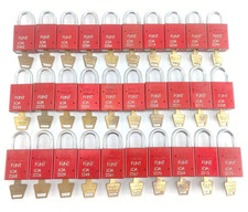 LOT OF 30 AMERICAN LOCK A1105RED Anodized Aluminum Safety Padlock Lockout Tagout