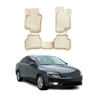 Omac Gummimatten FußMatten FüR Vw Passat B7 2011-2015 Tpe Automatten Beige 4X