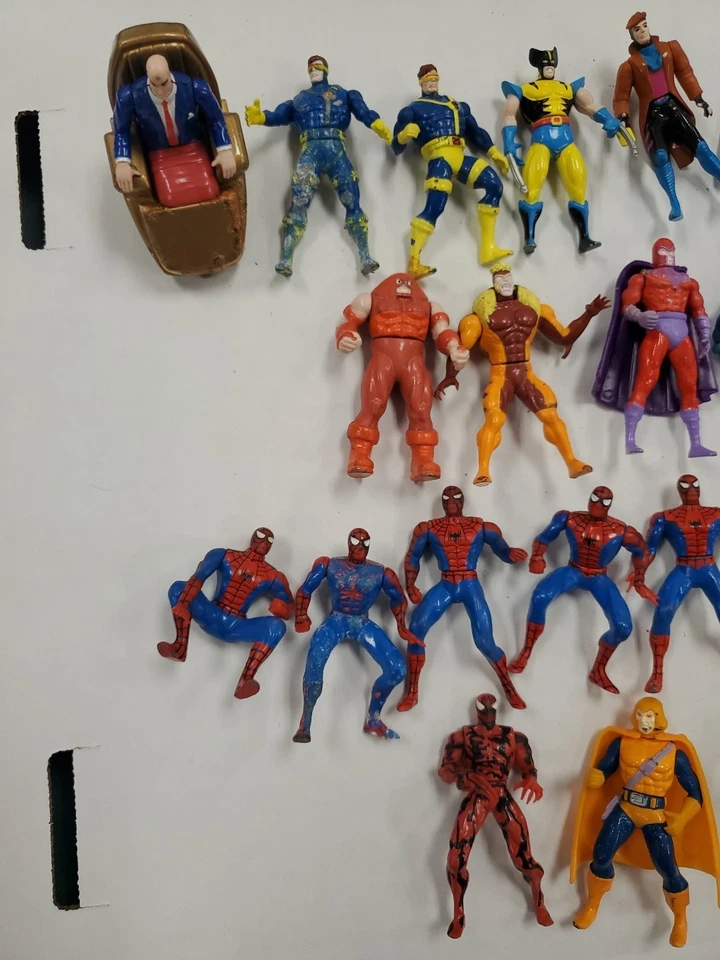 90s Toy Biz Marvel Steel Mutants Lot of 22 Diecast Figures 2.5” X-Men SpiderMan - Image 2 of 4