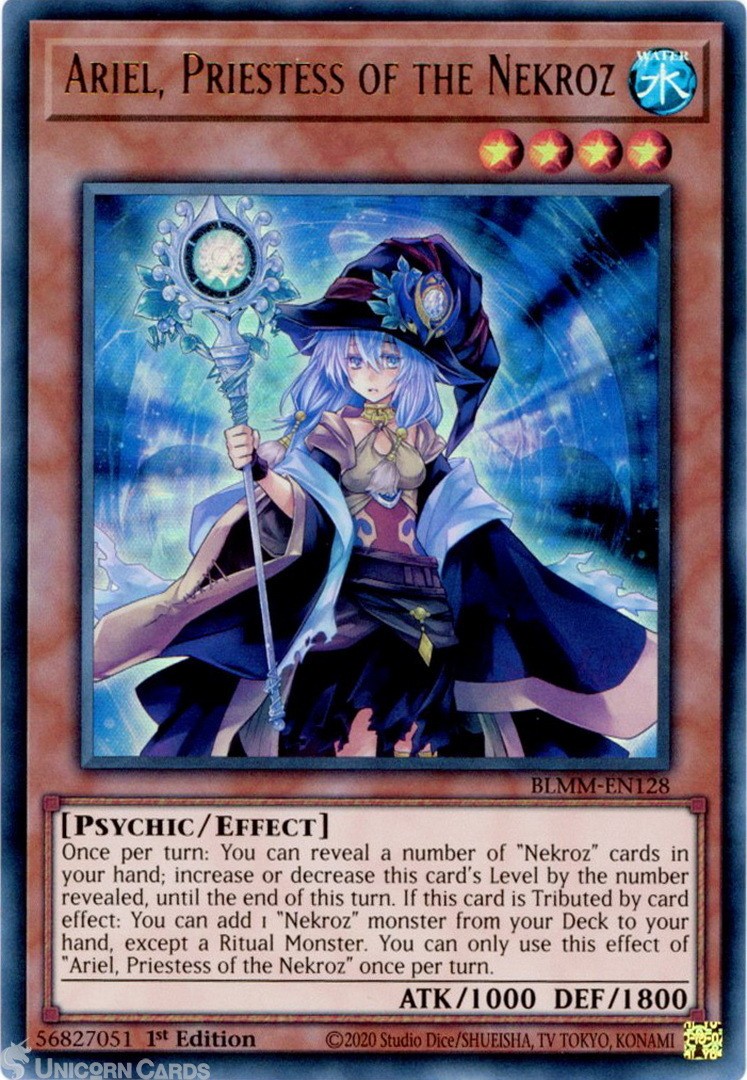 BLMM-EN128 Ariel, Priestess of the Nekroz : Ultra Rare 1st Edition Mint YuGiOh C