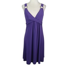 Vintage Y2K Purple Babydoll Mini Party Dress American City Wear M