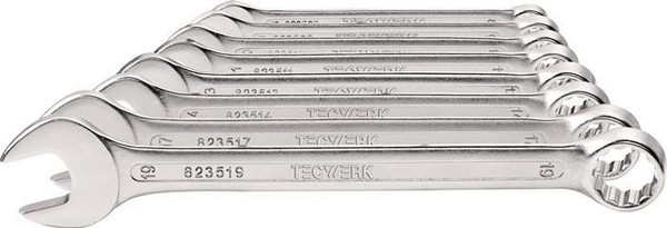 Tecwerk RingmaulschlüSselsatz 12-Tlg.Sw 6-22Mm Form A Cv-Stahl-image