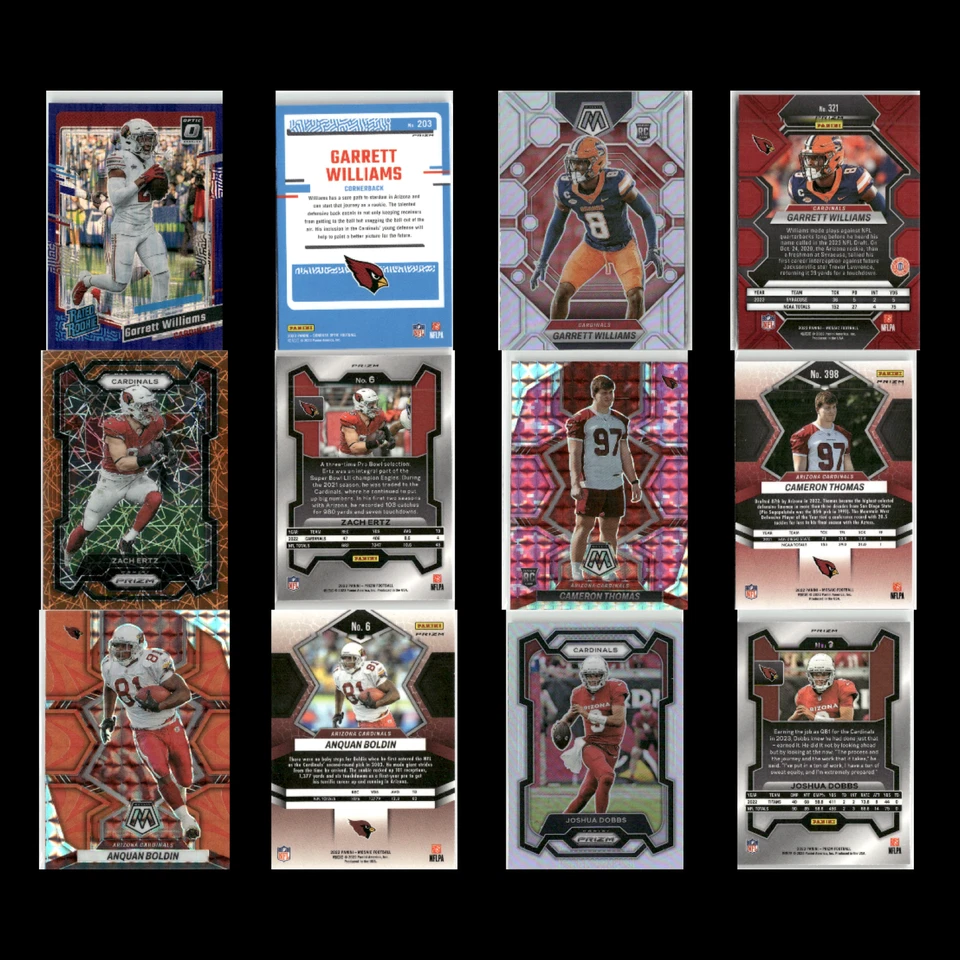 Arizona Cardinals Lote 65 Tarjetas de Fútbol Novatos, Prizms 2020-24 Panini Set NFL Foto 3 de 4