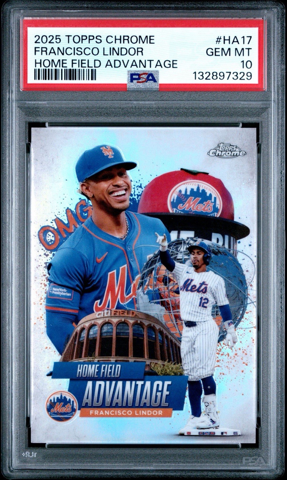 2025 Topps Chrome - Home Field Advantage Francisco Lindor #HA-17 PSA 10