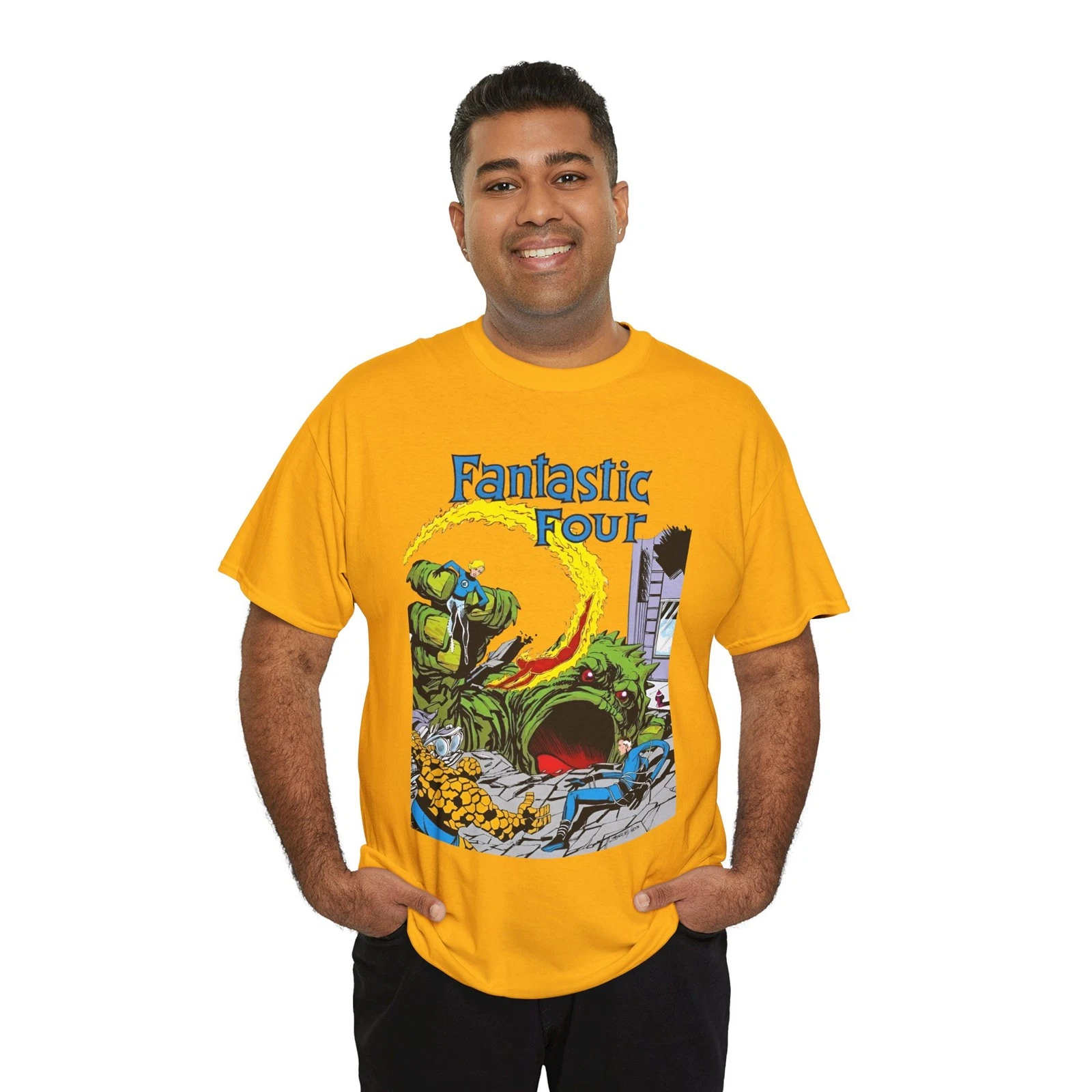 Fantastic Four T-Shirt - John Byrne Art - #1 Cover - Marvel Comics - Human Torch