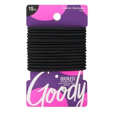 No Pull Hair Elastics 15 Count Tangle-Free Strong Hold for Thick Curly Hair